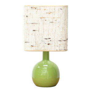 Lampe boule en bois vert pomme