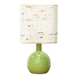 Lampe boule en bois vert pomme années 70