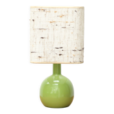 70s apple green wooden ball lamp