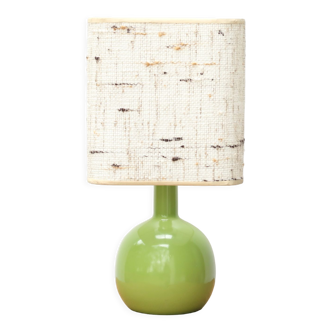 Lampe boule en bois vert pomme années 70