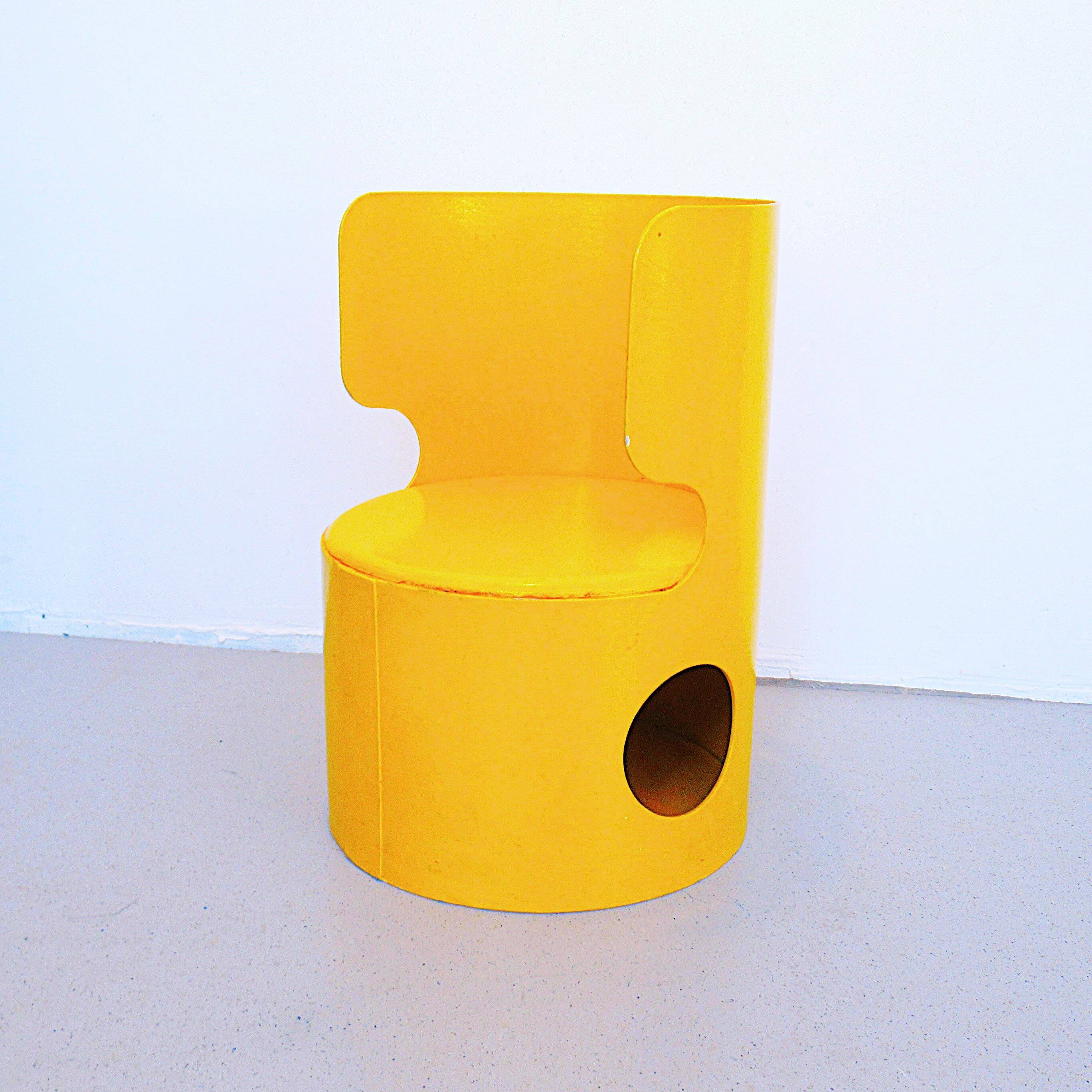 Yellow elephant child's armchair by Jean-Louis Avril, 1960s