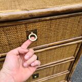 Bamboo rattan buffet Dal Vera 1960-70
