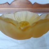 Pair of crystal flower bowls, Daum