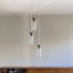 Lustre suspension cascade 3 antique glass tulips staircase