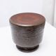 Rudi Stahl Studio Dark Brown Fireclay Stoneware Vase - Organic Mid-Century Ceramic Art, 1960s