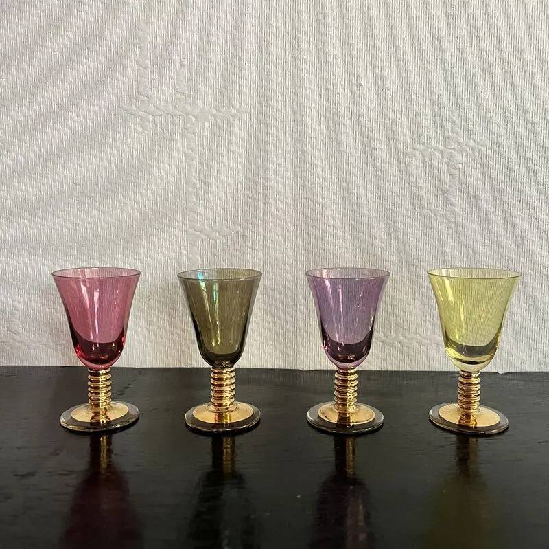 Crystal liqueur glasses