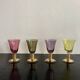Crystal liqueur glasses