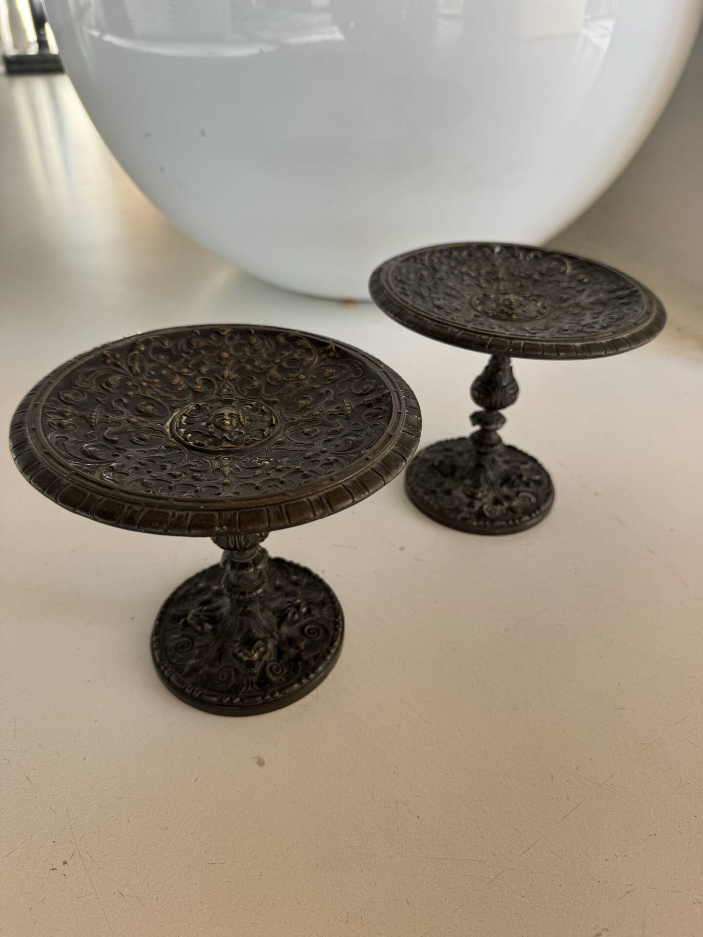 Bronze footed bowls in Renaissance style