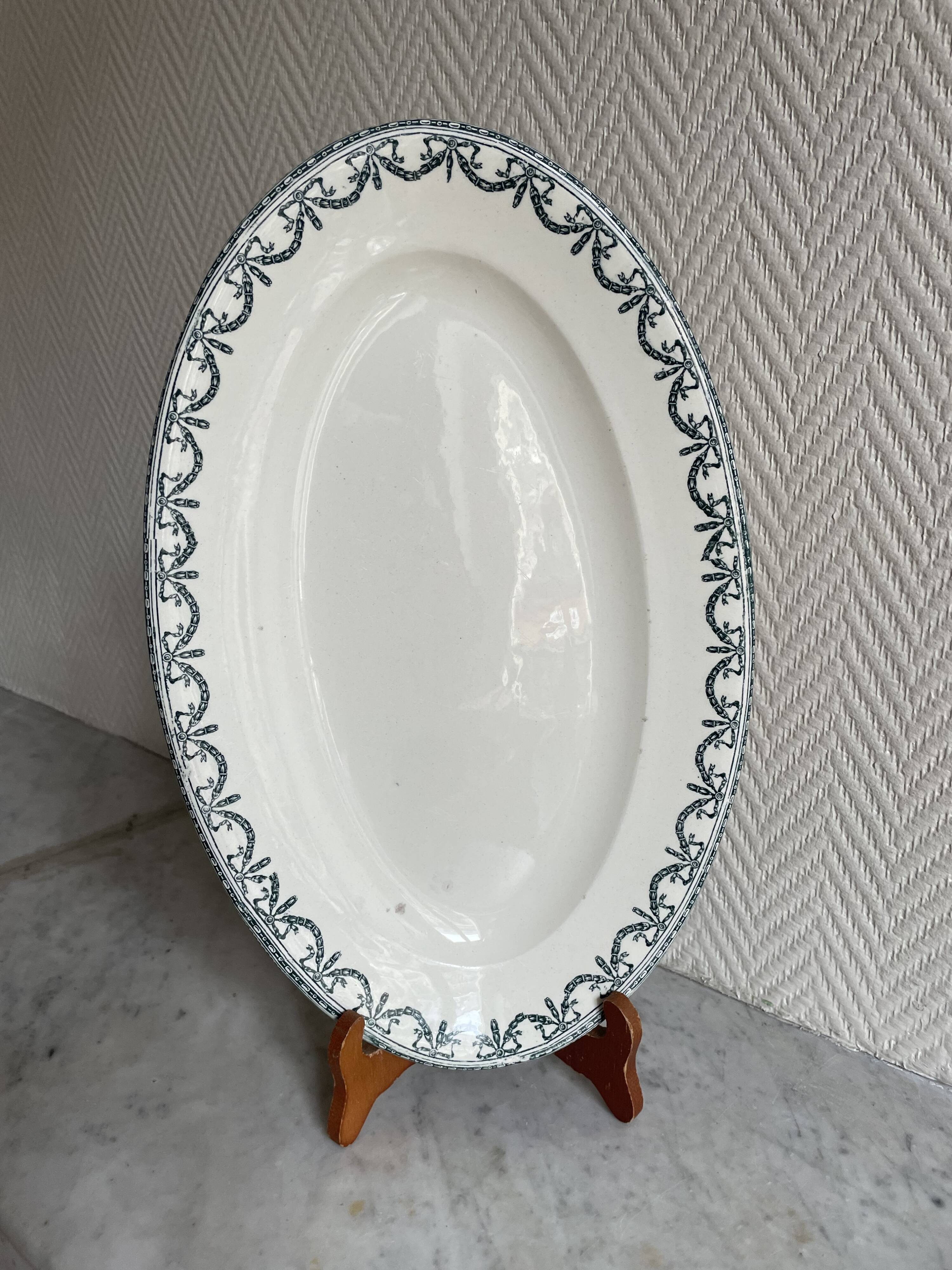 Oval ironstone dish from Salins