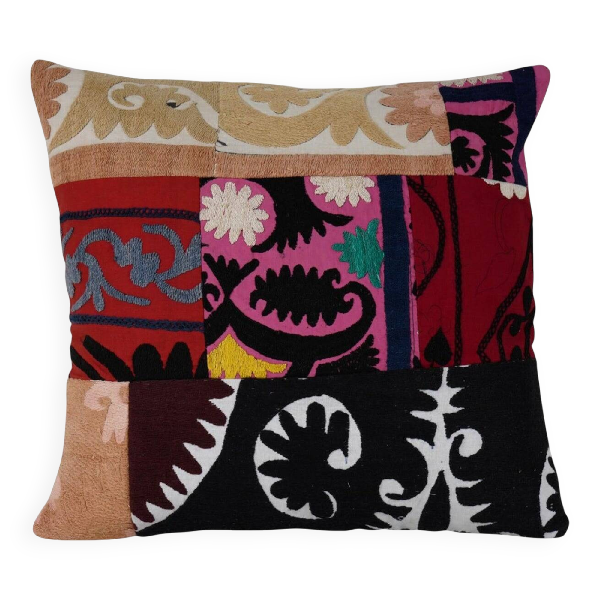 Vintage embroidered cushion cover 46x48 cm