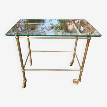 Vintage dessert table in glass and gold metal