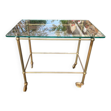 Vintage dessert table in glass and gold metal