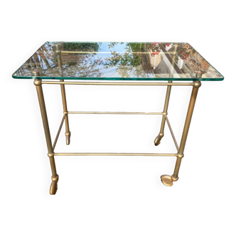 Vintage dessert table in glass and gold metal