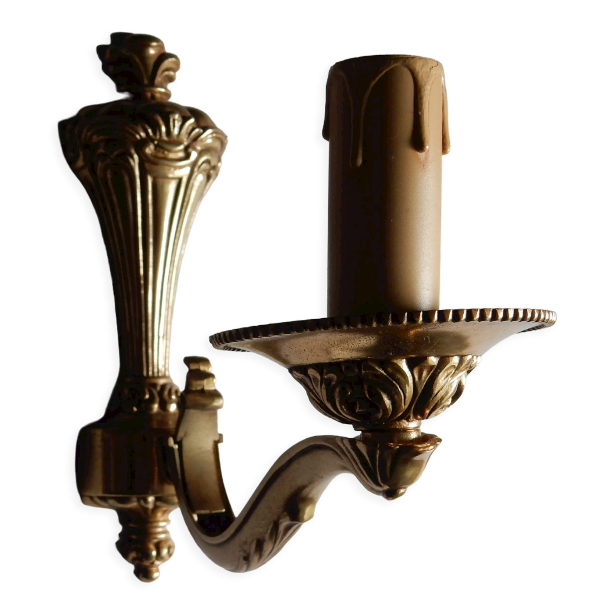 Brass wall lamp chandelier a flame