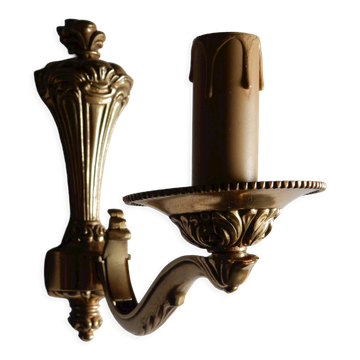 Brass wall lamp chandelier a flame