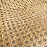 80s wooden and cane folding chair