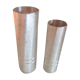 Pair of vases metal rolls brushed silver / vintage year old 70