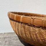 Large round rattan basket