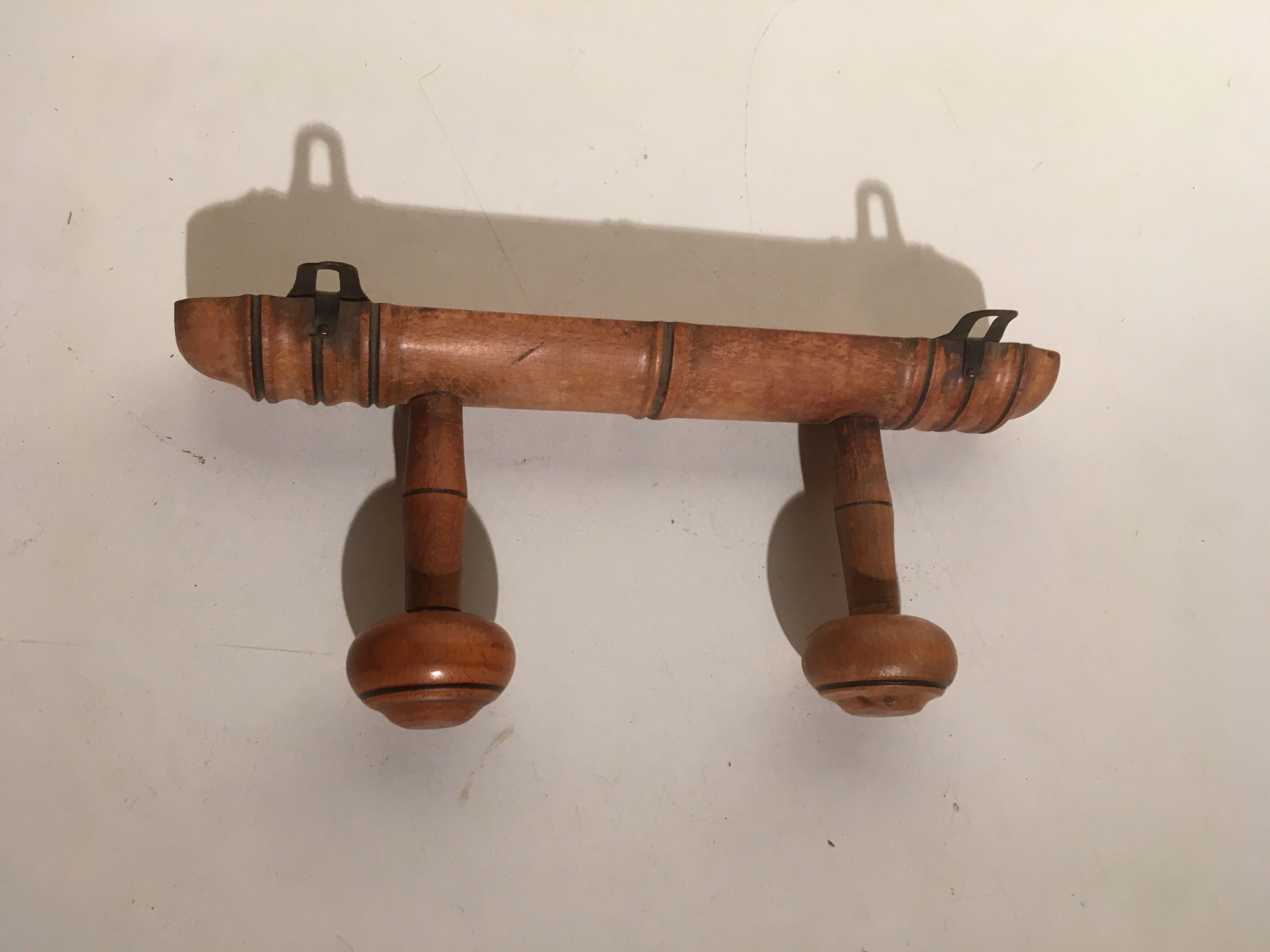 Former vintage wall hanger 2 turned wooden pads