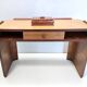 Art Deco desk in walnut, birch and beech, Brianza, Italy