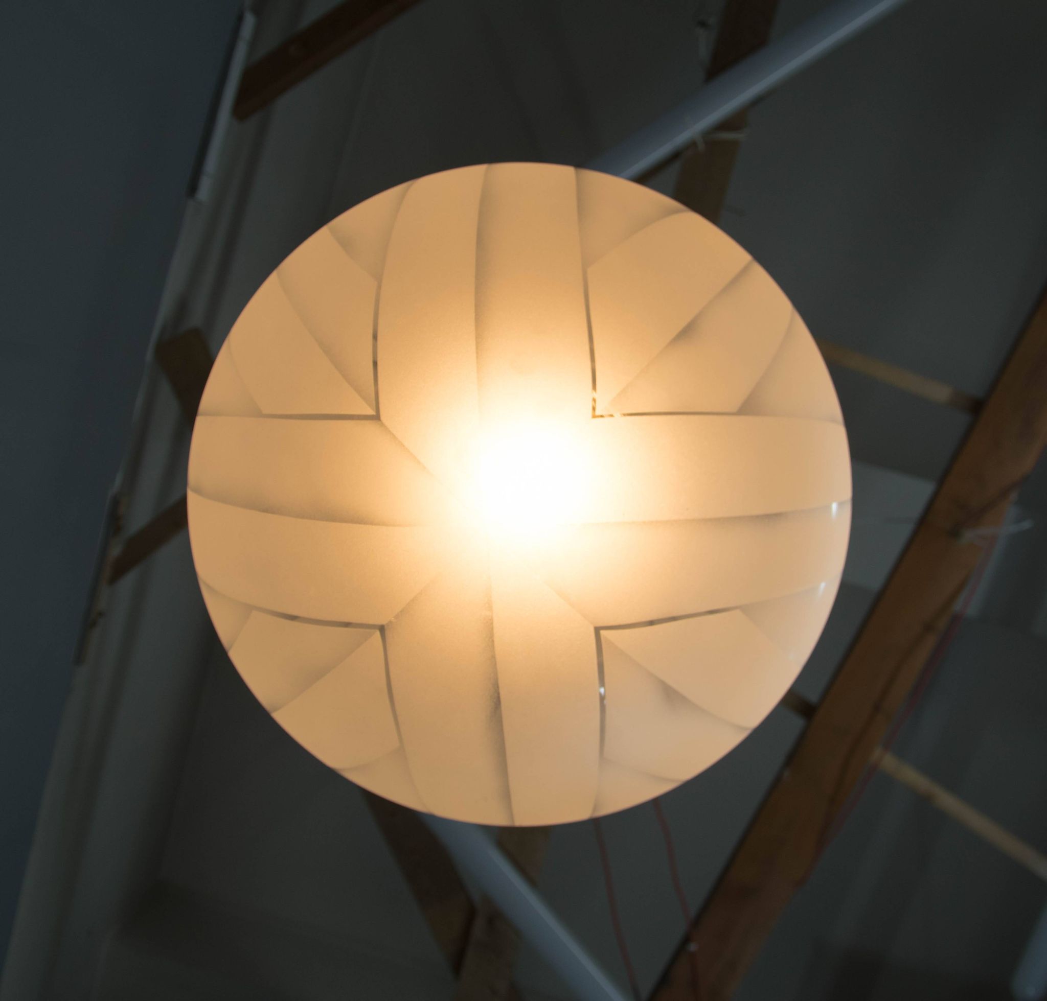 Suspension Art Déco XXL, années 1930