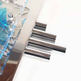 Stunning XXL Chrome and murano glass wall light by AV Mazzega