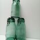 Set of 3 old green jars "solidor"
