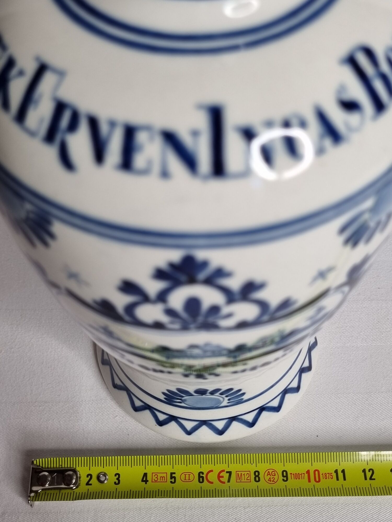 Delft ceramic bottle, Erven Lucas Bols, Amsterdam