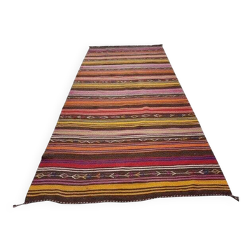 Kilim turc vintage tissé main 152x318 cm