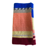 Plaid patchwork wool vintage blanket