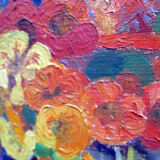 Nature table dead flower arrangement with vase triangular signed G.Grenthe years 30