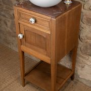 Antique wooden and red marble washstand (Art Deco style)