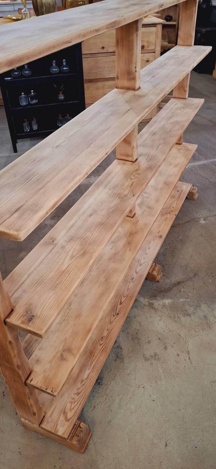 Large old shelf on legs