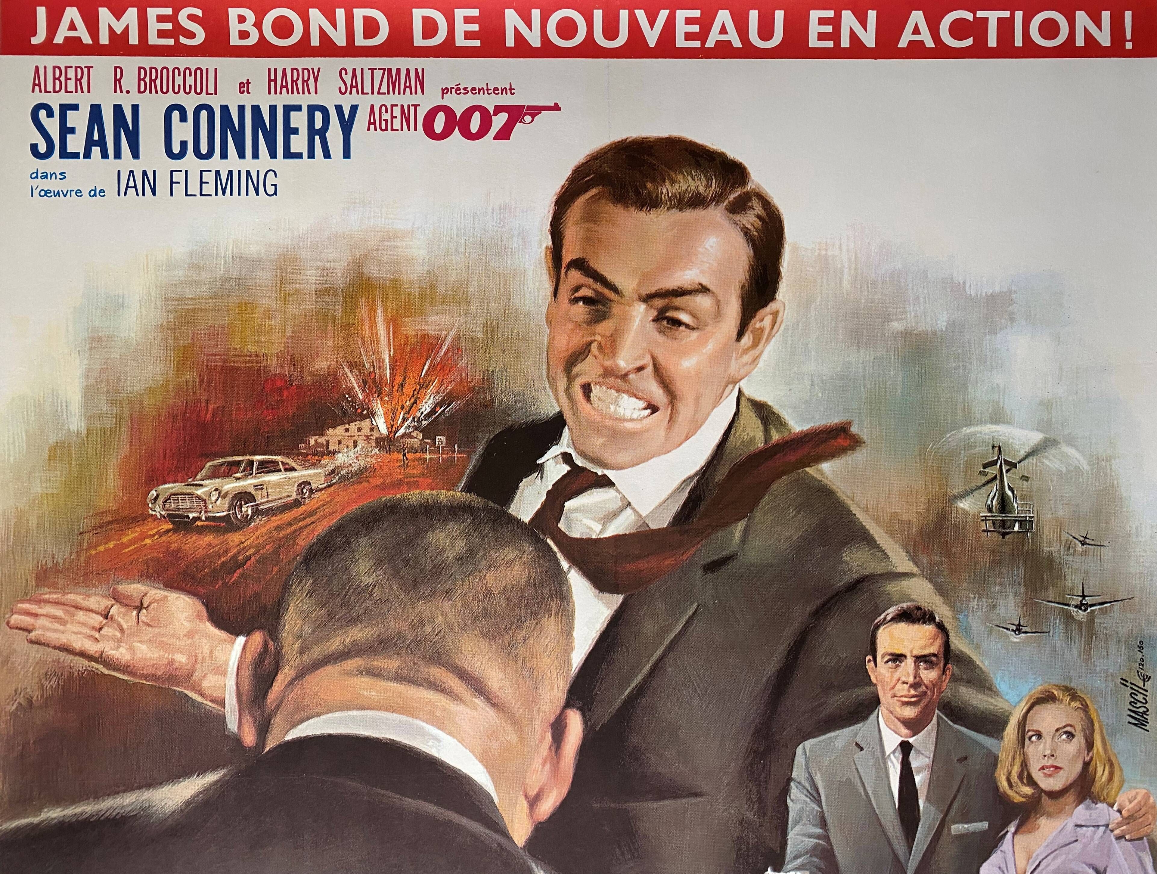 Movie poster "Goldfinger" Sean Connery, James Bond 120x160cm 1970