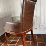 Leather library chairs