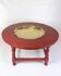 Antique Chinese Style Round Coffee Table With Bulit-in Brass Tray From 1890