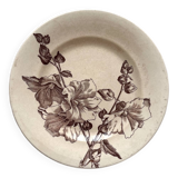 Assiette à dessert en terre de fer « Trémières » Salins