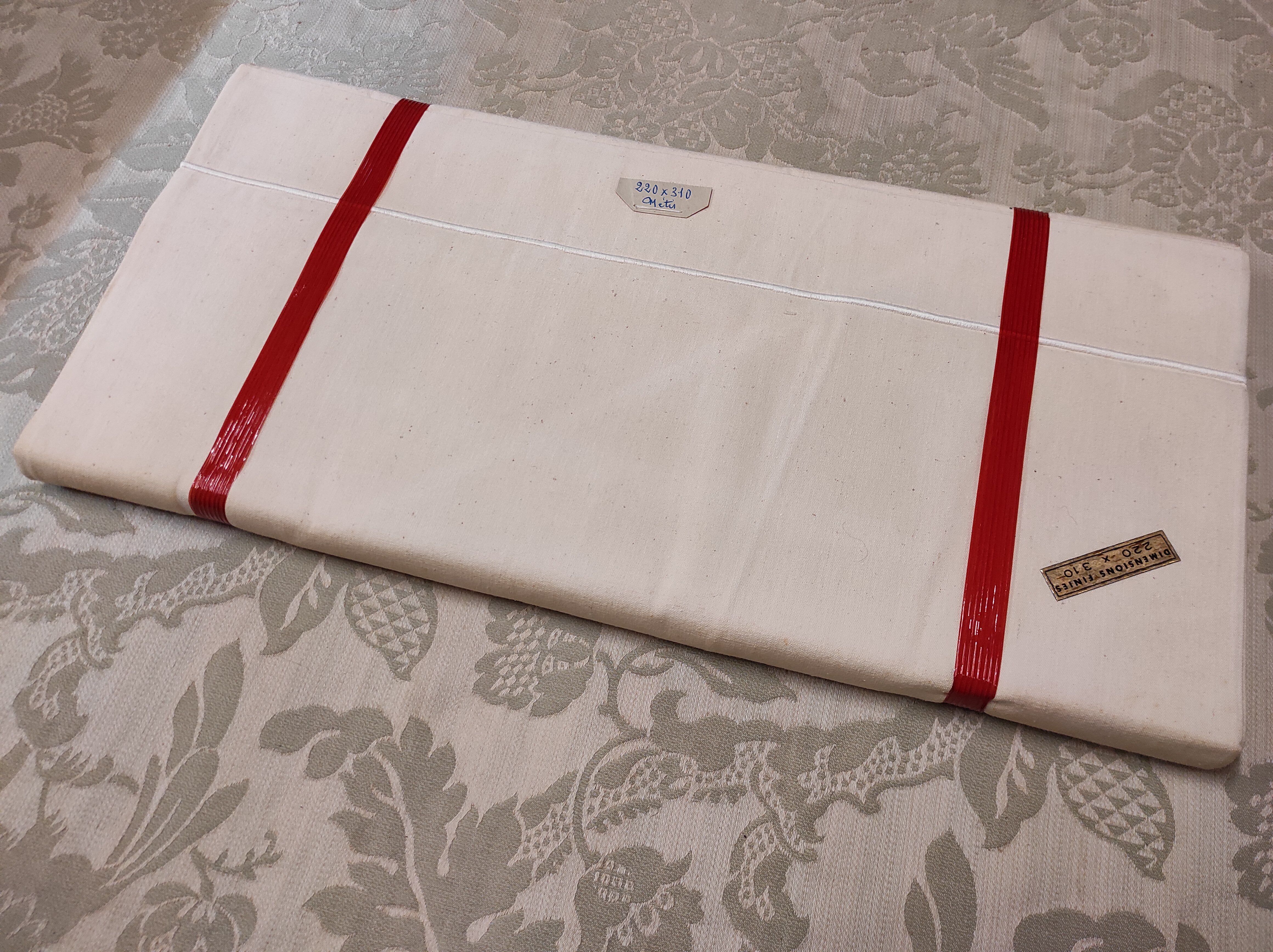 Vintage french linen and cotton sheet
