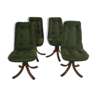 Chaises vintage dossier haut