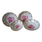 Set of 4 luxury Royal porcelain salad bowls