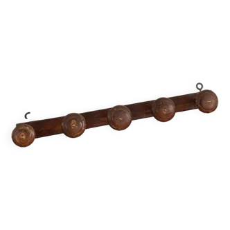 Raw wood coat rack