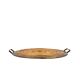 Brass and wicker tray, Italy ca. 1970