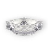Monumental molded crystal ashtray, Sevres France 1970s