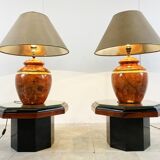Pair of chic table lamps, 1980s