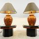 Paire de lampes de table chics, années 1980