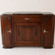 Art Deco buffet in carved wood and black marble, 1930s