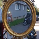 Oval mirror Louis xv period 19th century