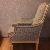 Louis XVI style gilded armchair