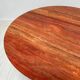 1970s Vintage Extra Large Round Red Travertine Dining Table