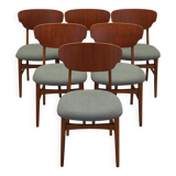 Set of six teak chairs, Danish design, 1970s, production: Denmark